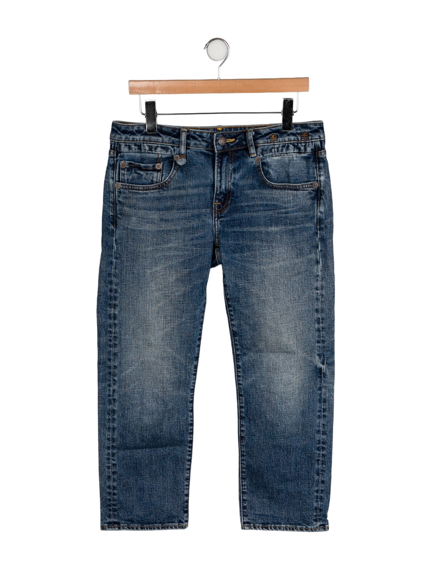 R13 Mid-Rise Straight Leg Jeans