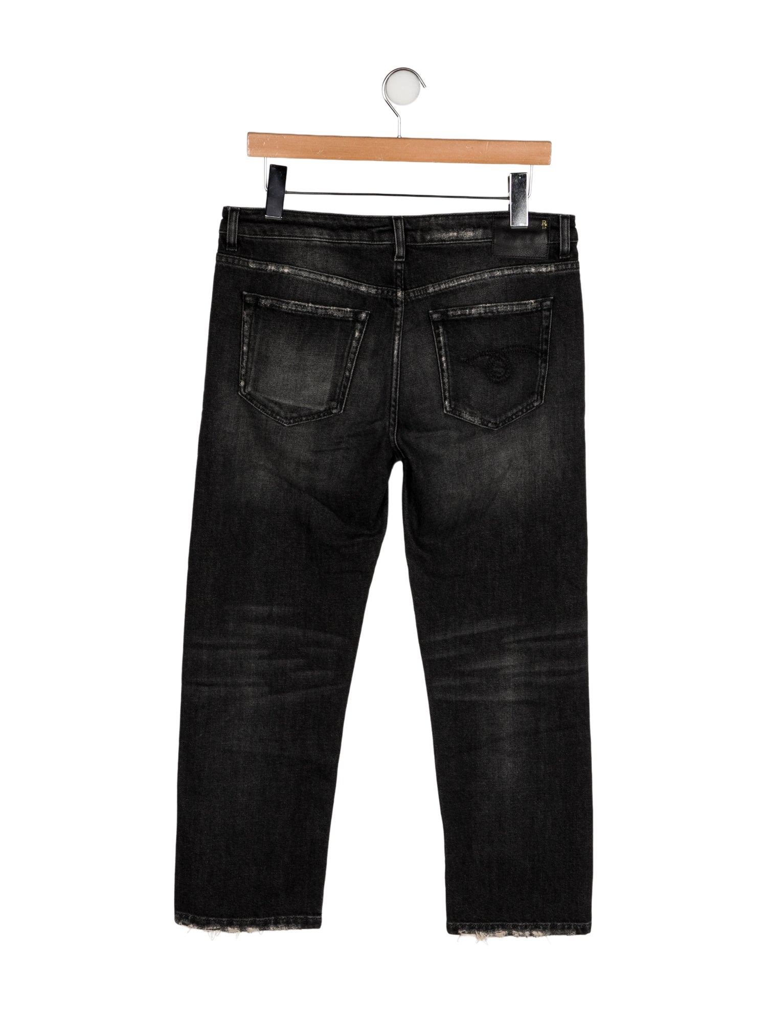 R13 Mid-Rise Straight Leg Jeans