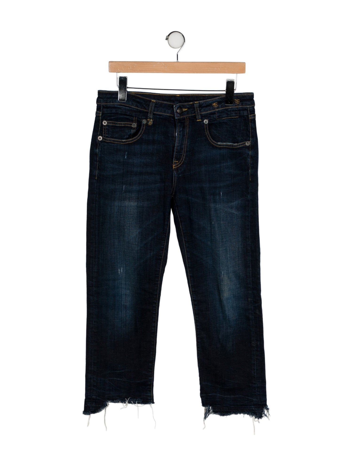 R13 Mid-Rise Straight Leg Jeans