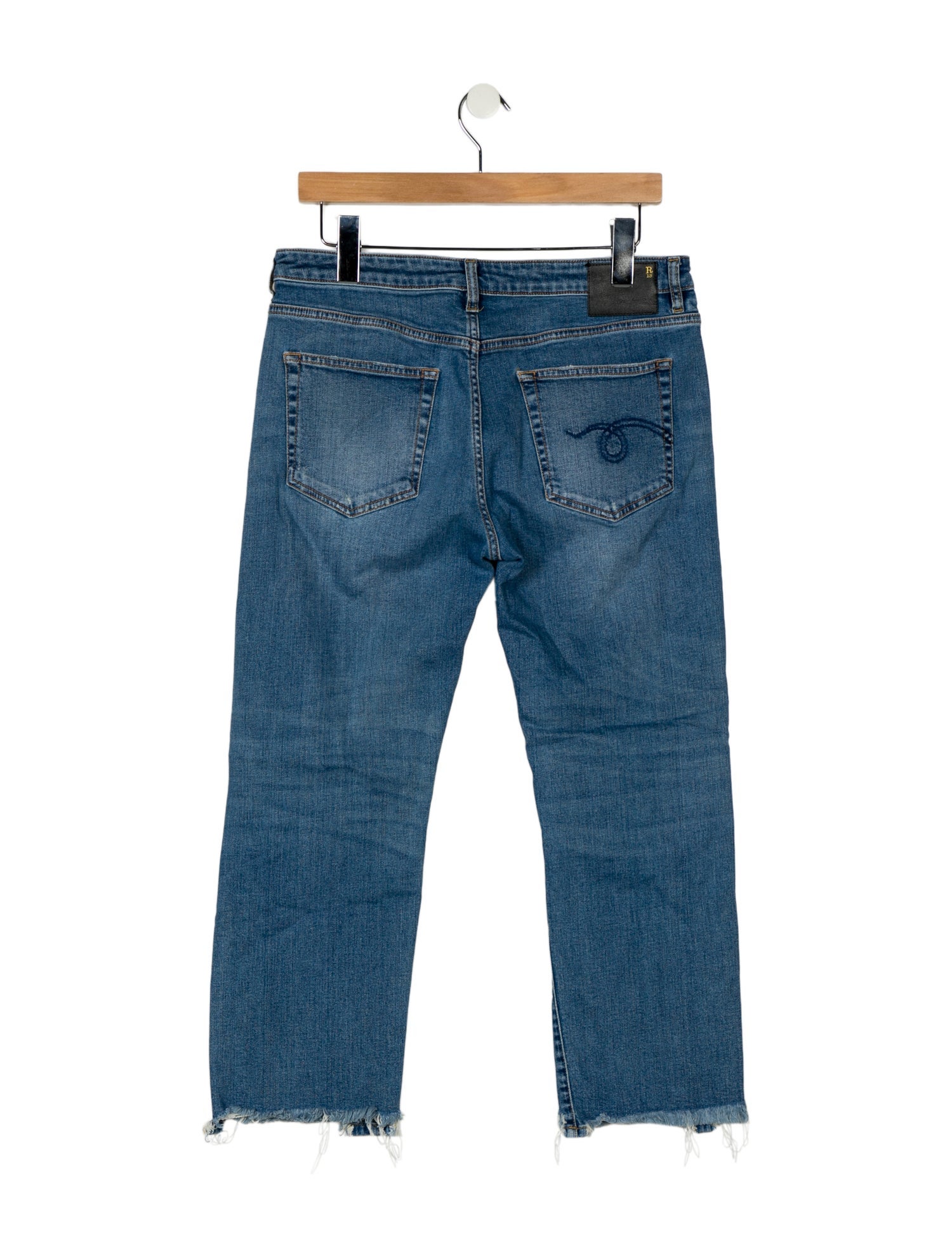 R13 Mid-Rise Straight Leg Jeans