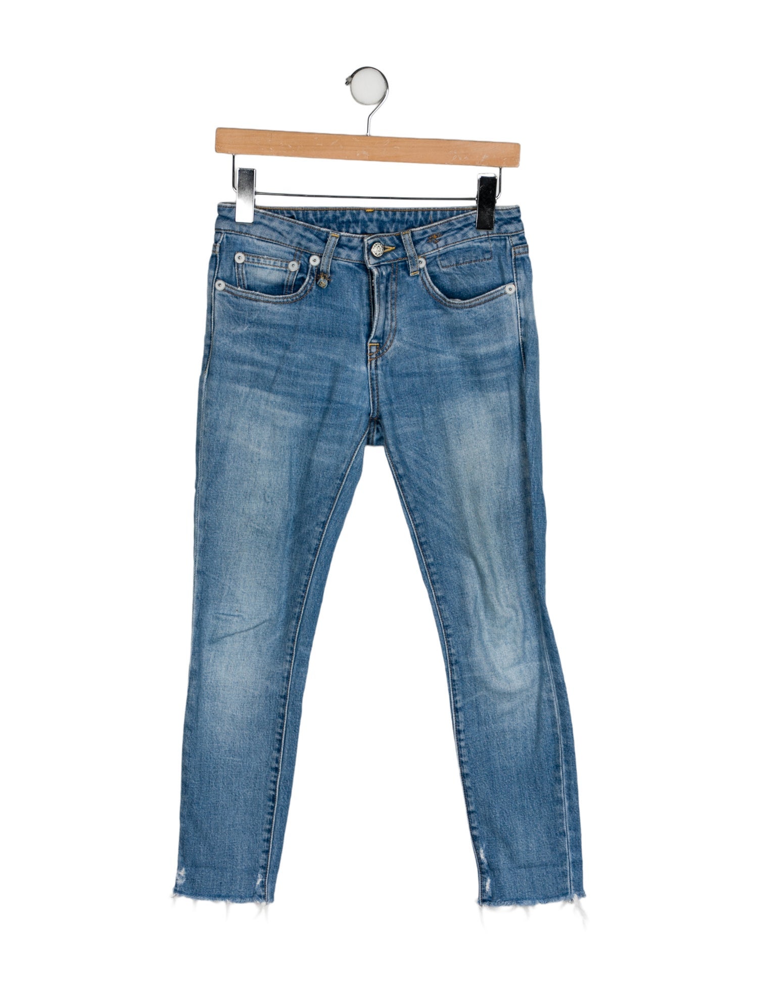 R13 Mid-Rise Skinny Leg Jeans
