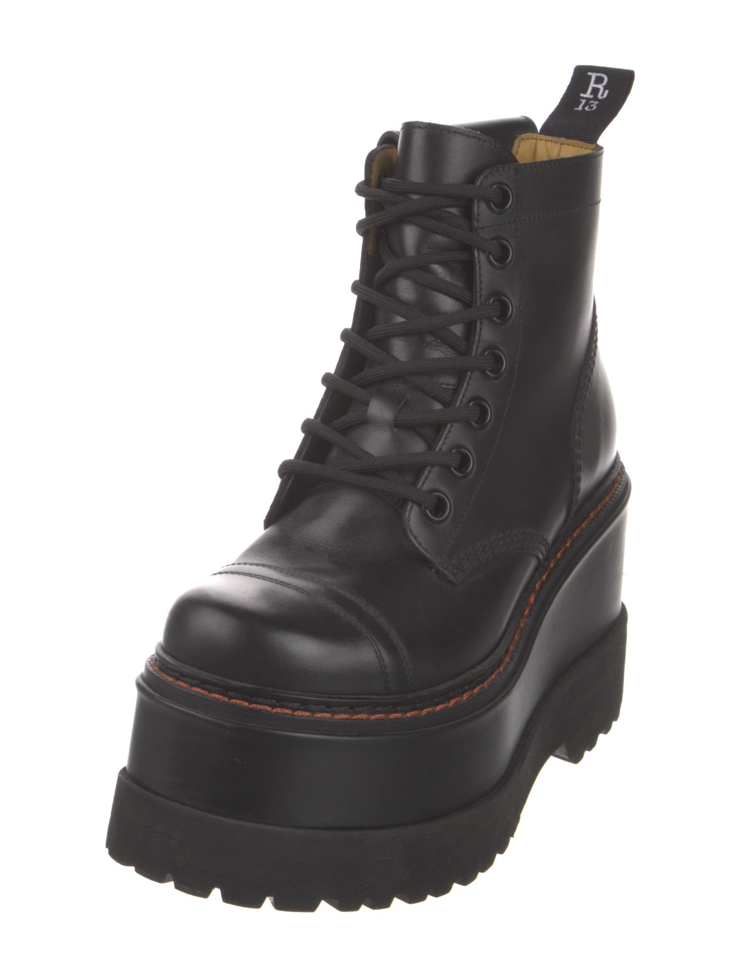R13 Leather Combat Boots