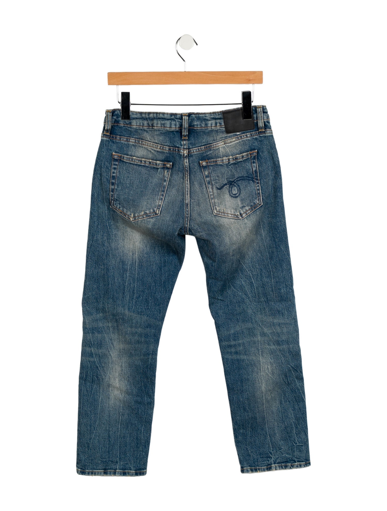 R13 Mid-Rise Straight Leg Jeans