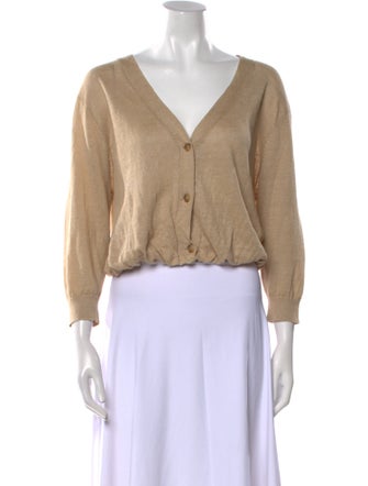 R13 Linen V-Neck Sweater