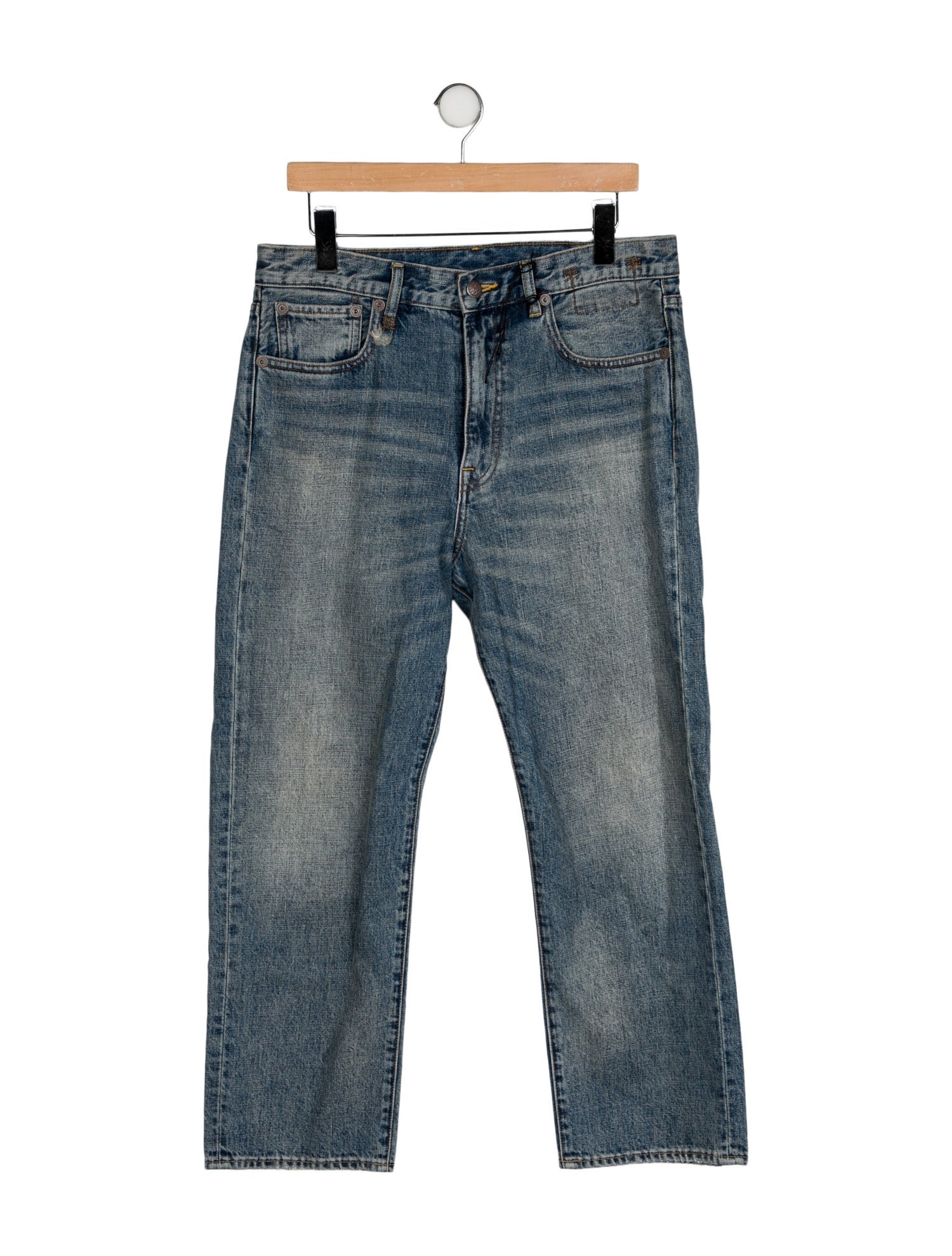 R13 High-Rise Straight Leg Jeans
