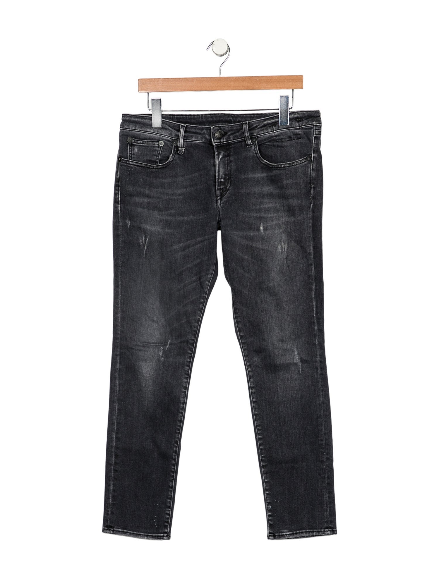 R13 Mid-Rise Straight Leg Jeans