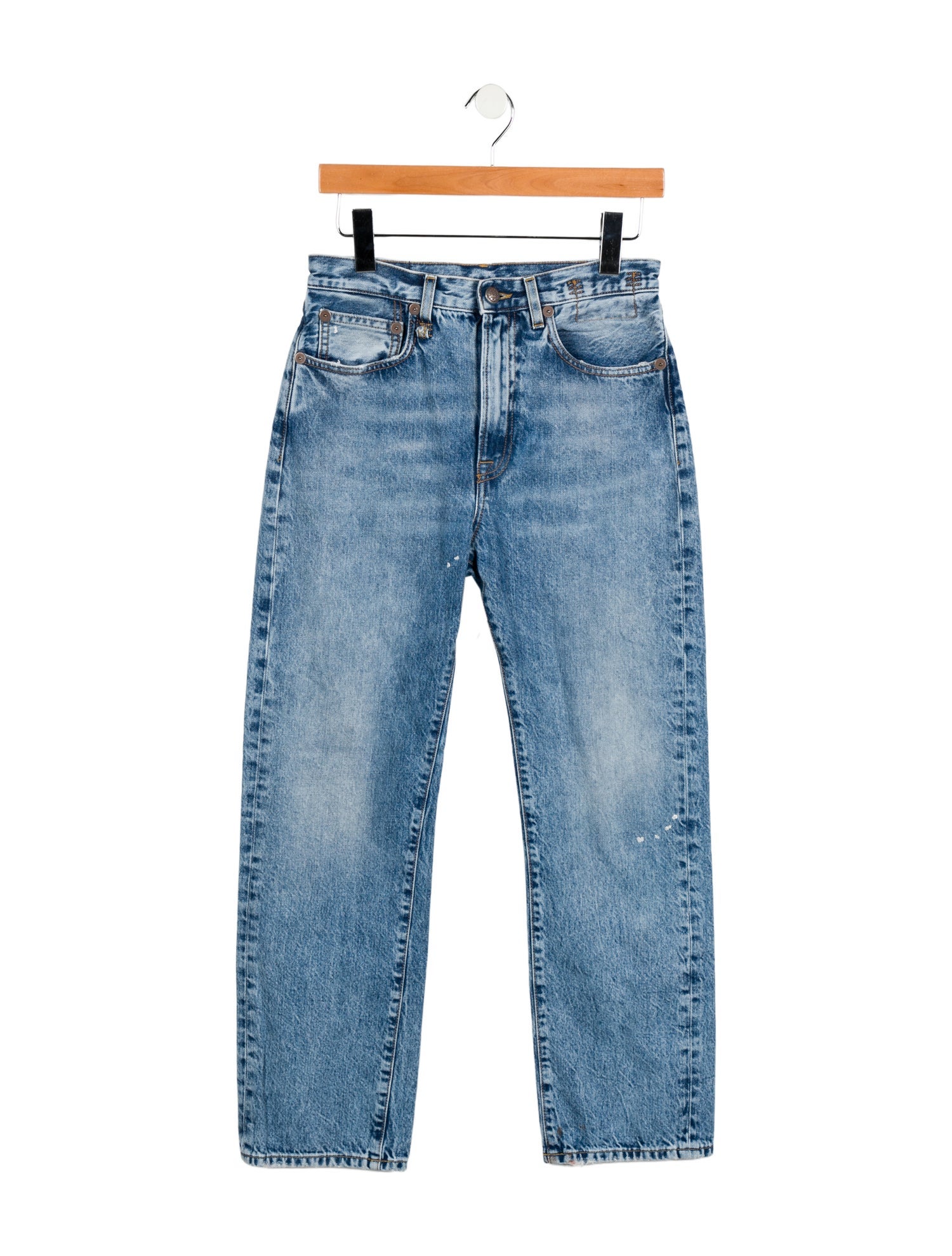 R13 High-Rise Straight Leg Jeans