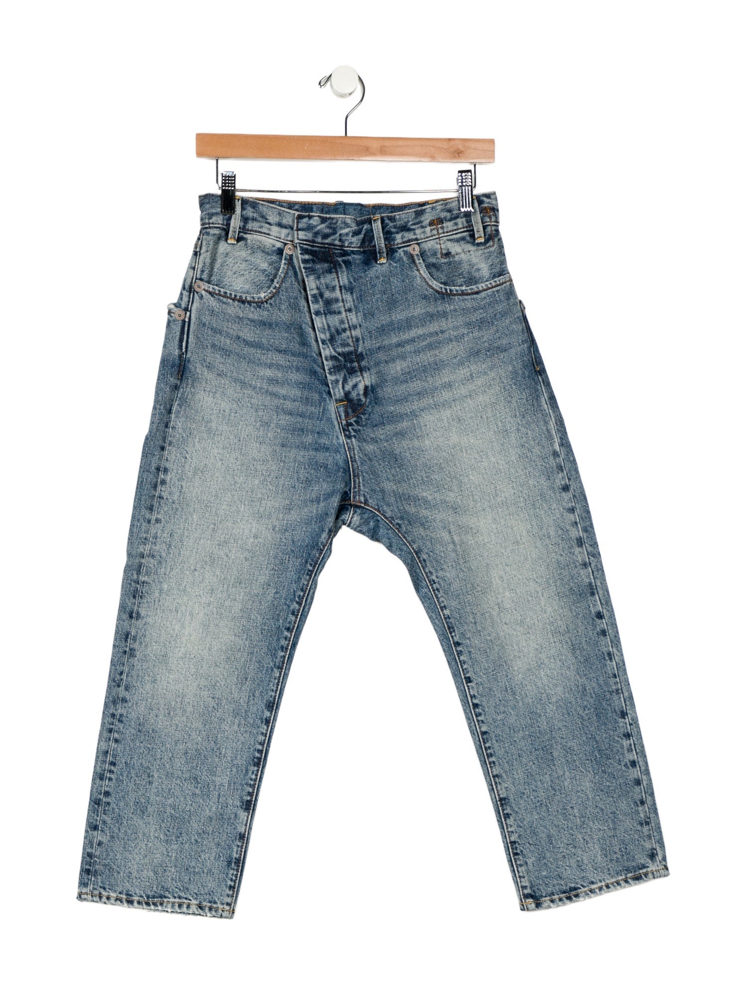 R13 High-Rise Straight Leg Jeans