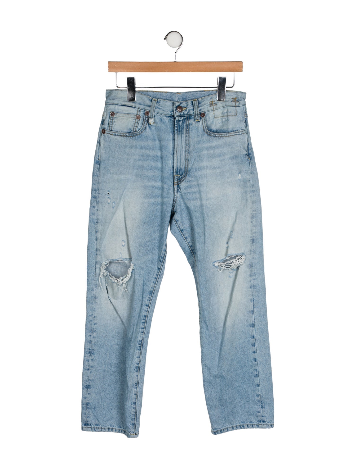 R13 High-Rise Straight Leg Jeans