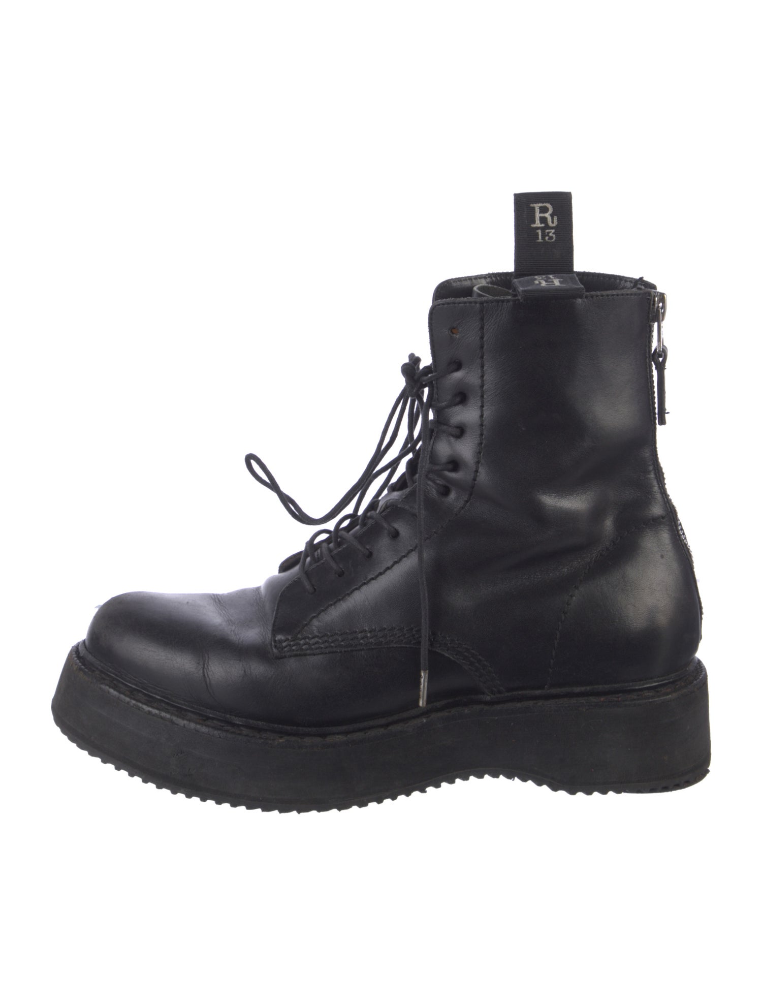 R13 Leather Combat Boots