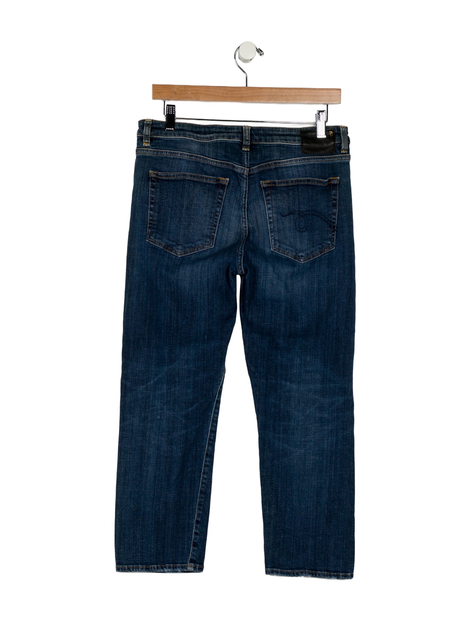 R13 Mid-Rise Straight Leg Jeans