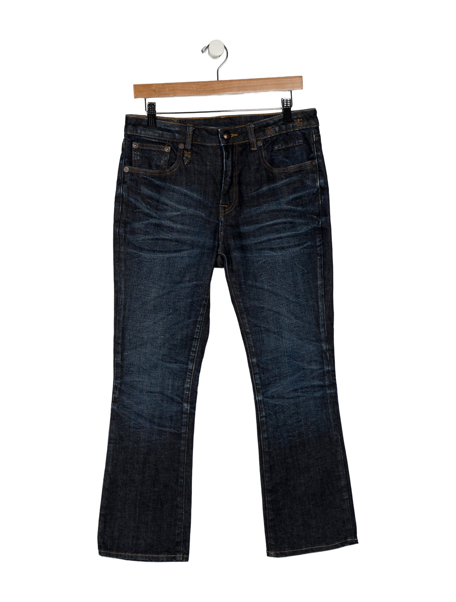 R13 Mid-Rise Straight Leg Jeans