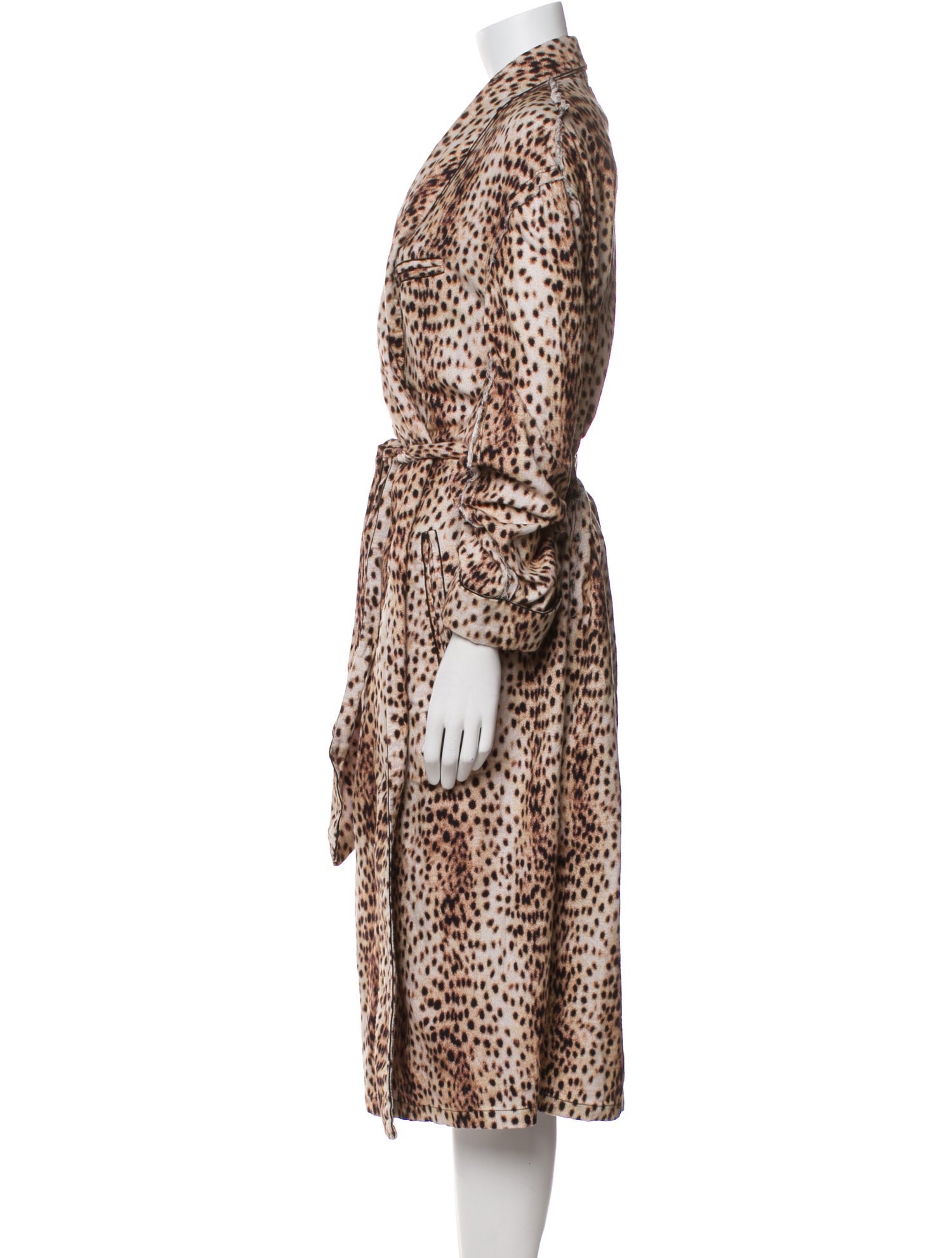 R13 Animal Print Faux Fur Coat