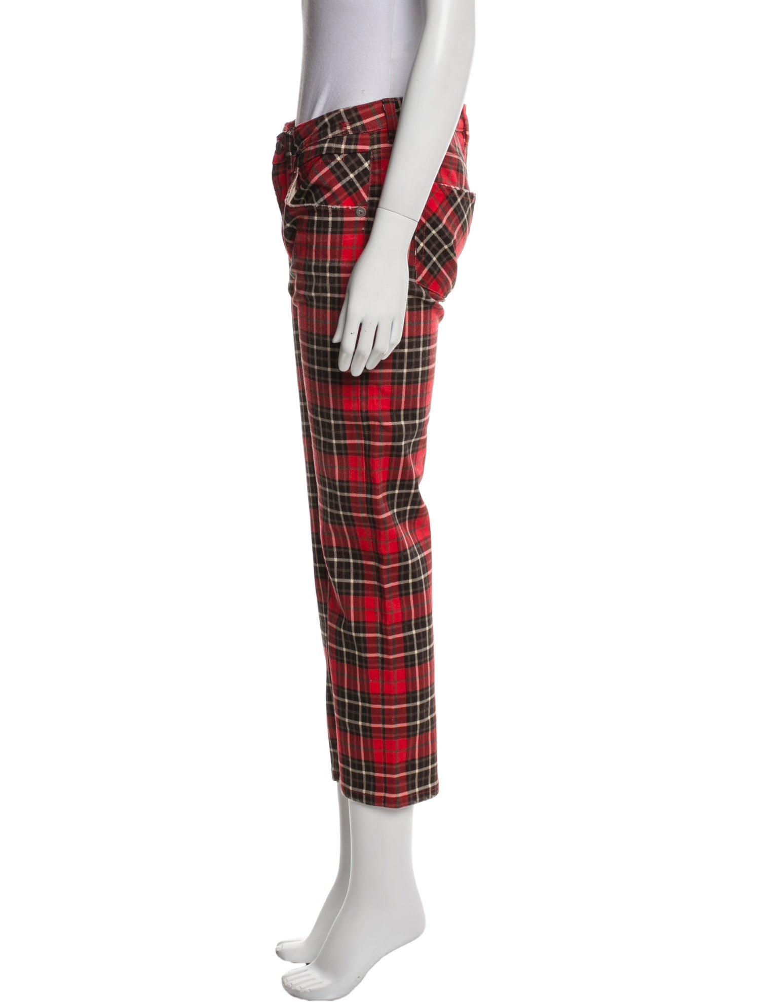 R13 Plaid Print Straight Leg Pants w/ Tags