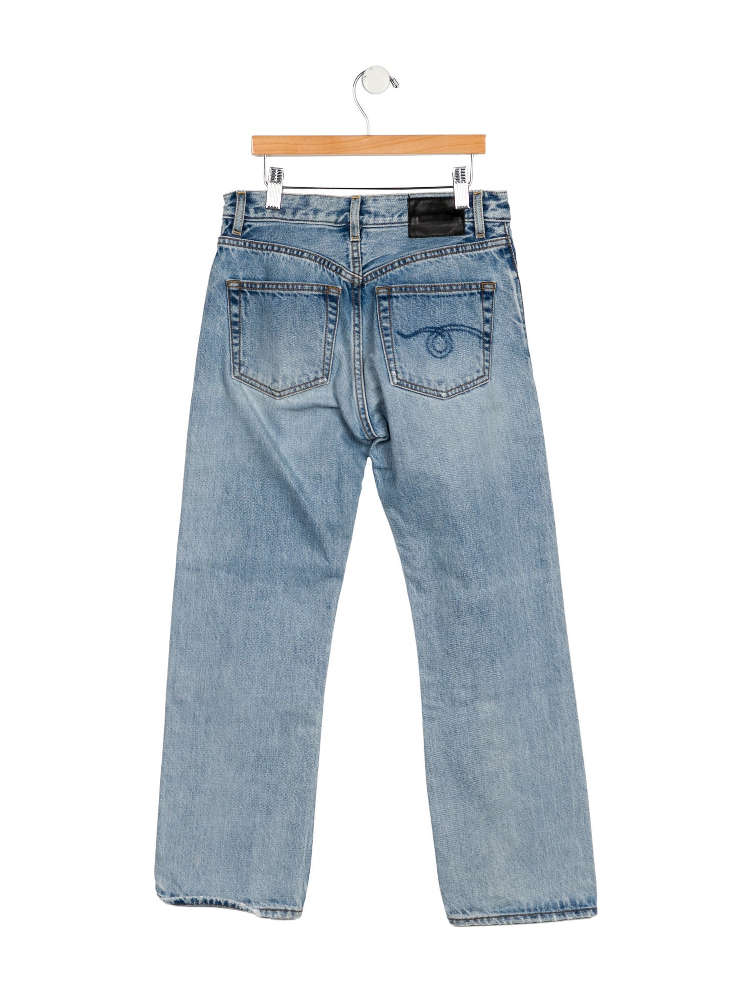 R13 Mid-Rise Straight Leg Jeans