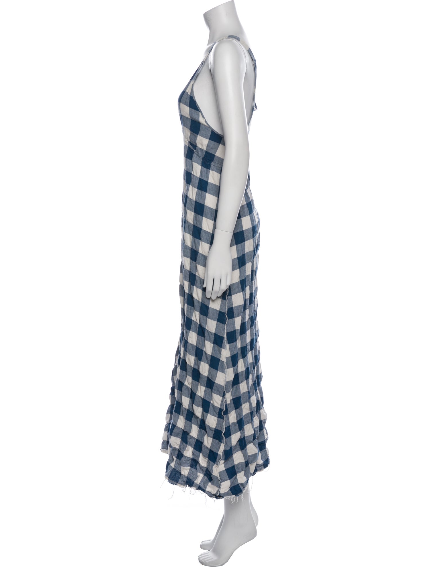 R13 Plaid Print Long Dress