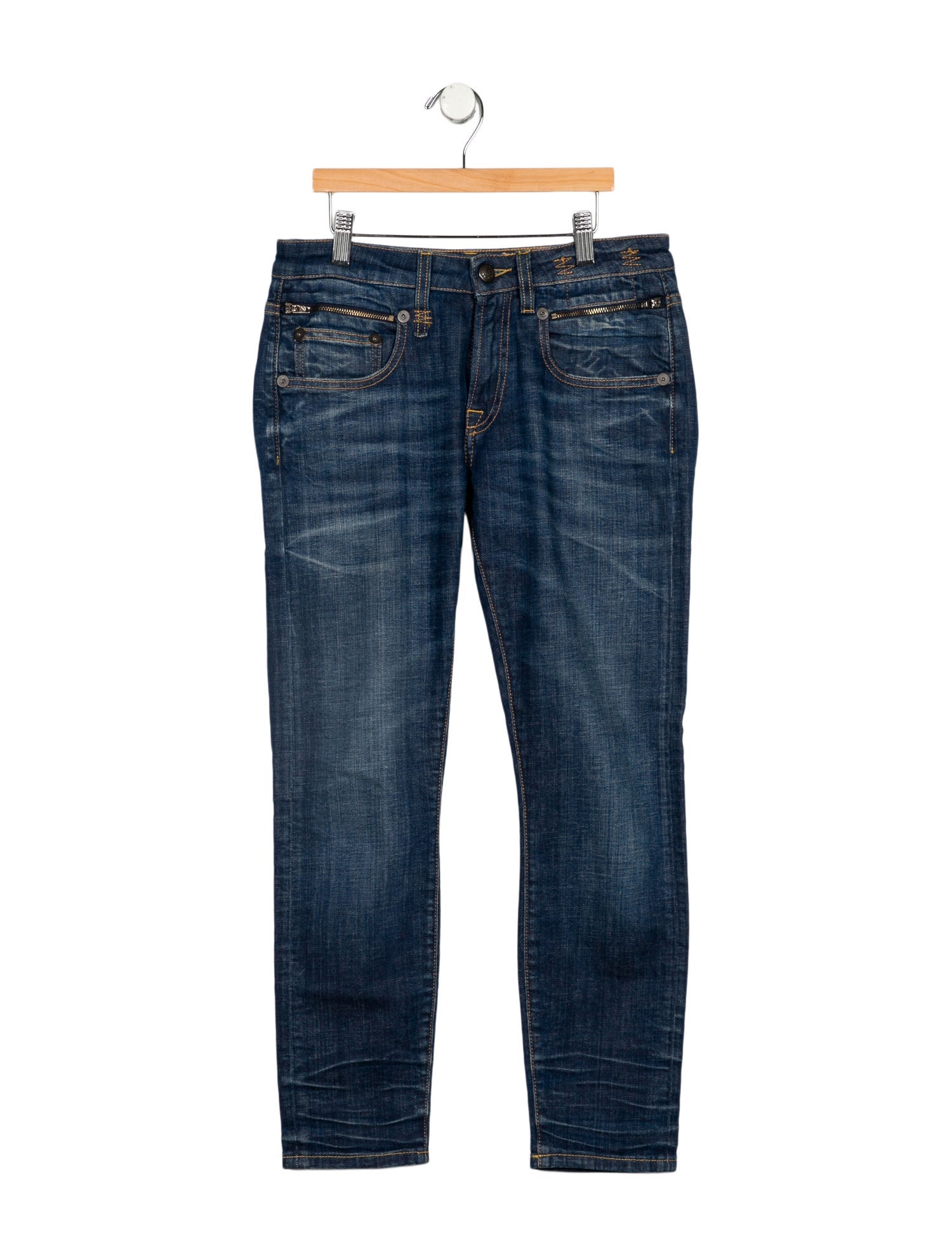 R13 Mid-Rise Skinny Leg Jeans