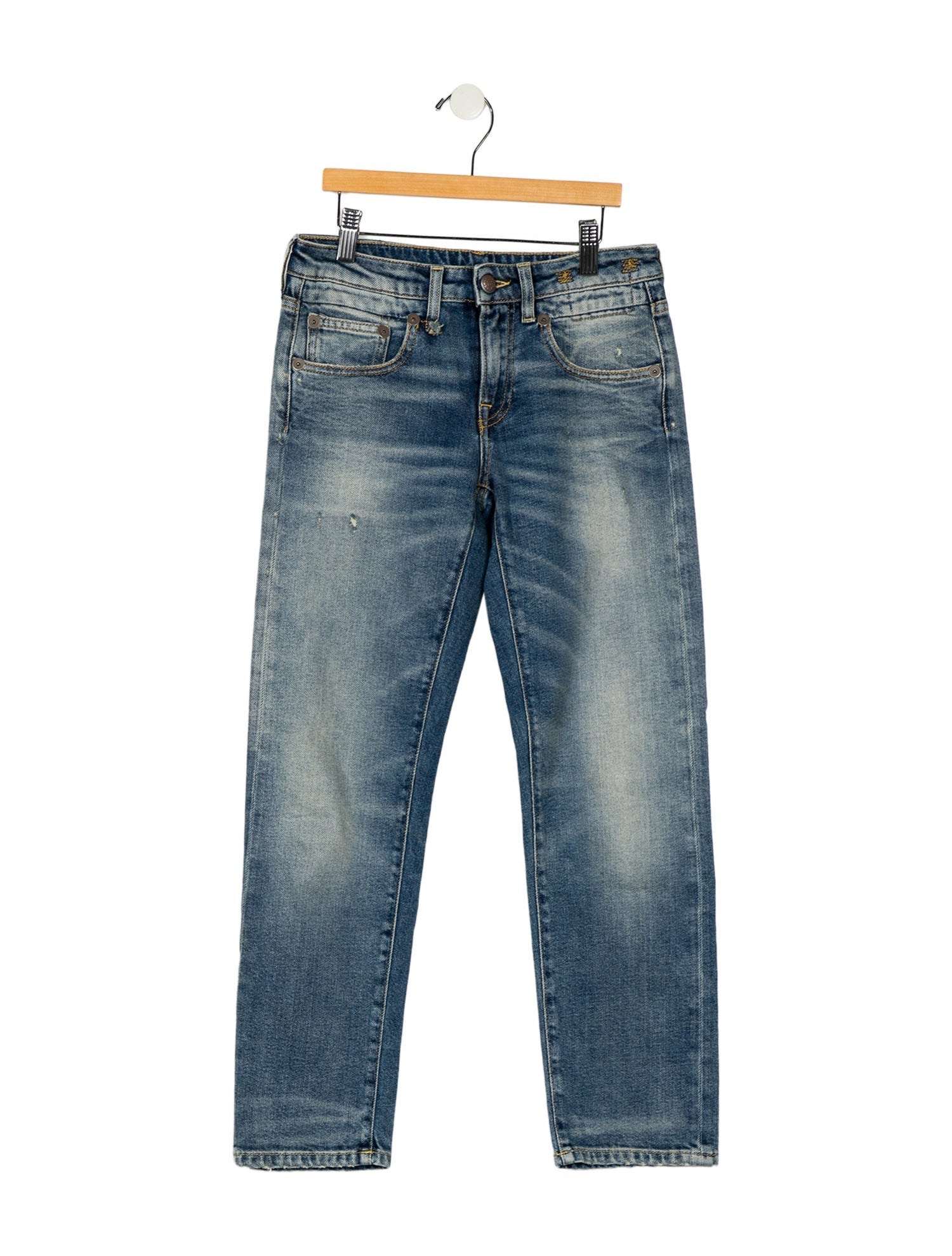R13 Mid-Rise Straight Leg Jeans