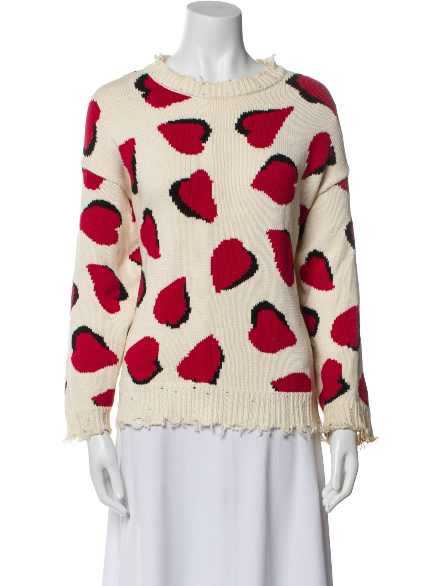 R13 Printed Crew Neck Sweater