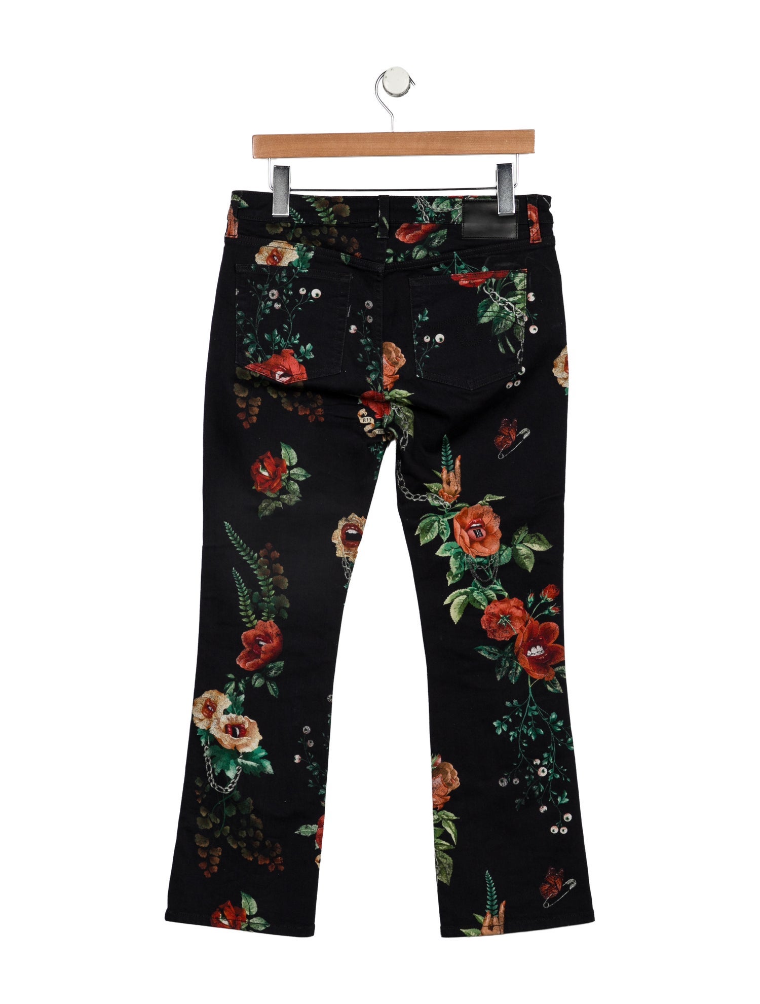 R13 Mid-Rise Straight Leg Jeans