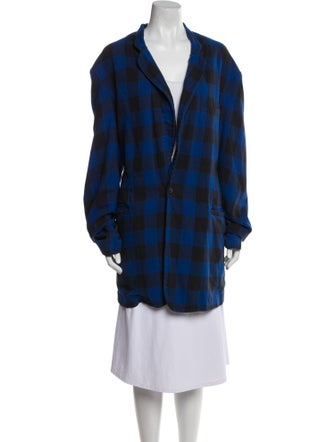 R13 Plaid Print Coat