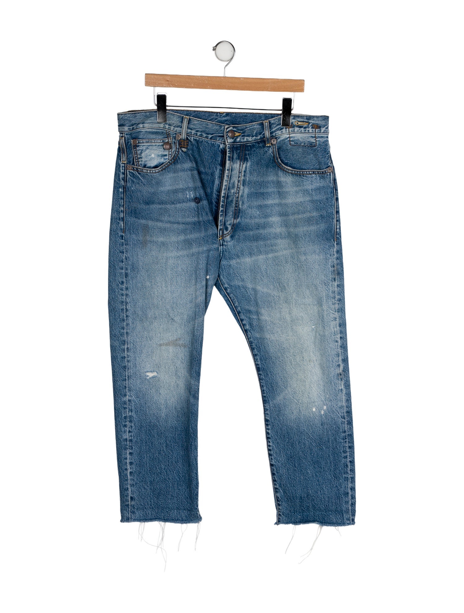 R13 High-Rise Straight Leg Jeans