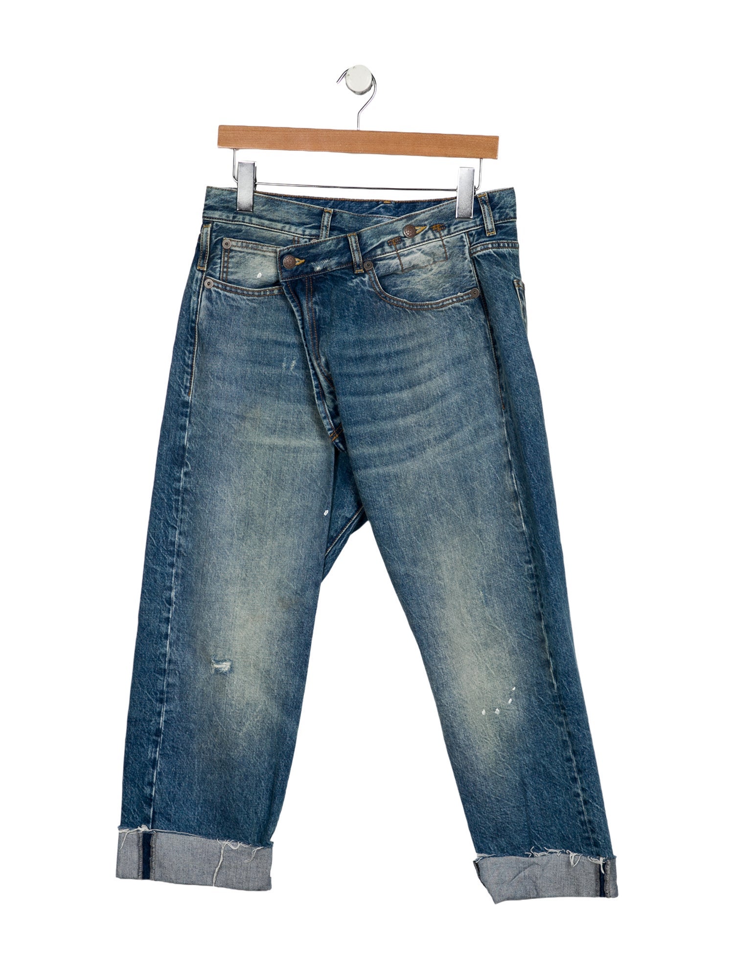 R13 High-Rise Straight Leg Jeans