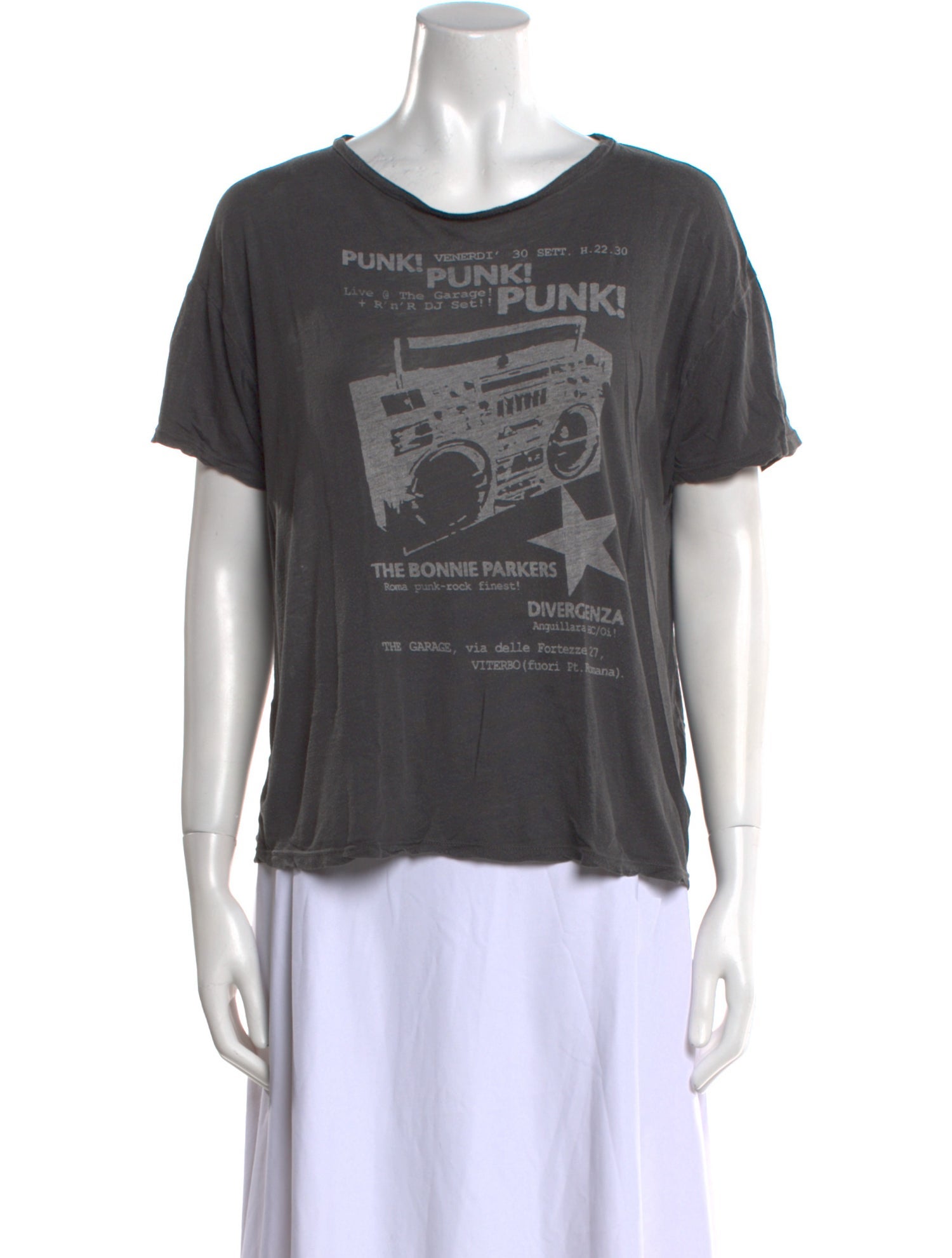 R13 Graphic Print Crew Neck T-Shirt