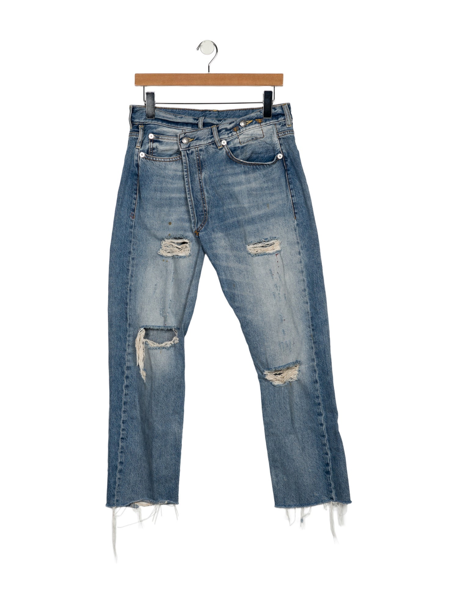 R13 High-Rise Straight Leg Jeans