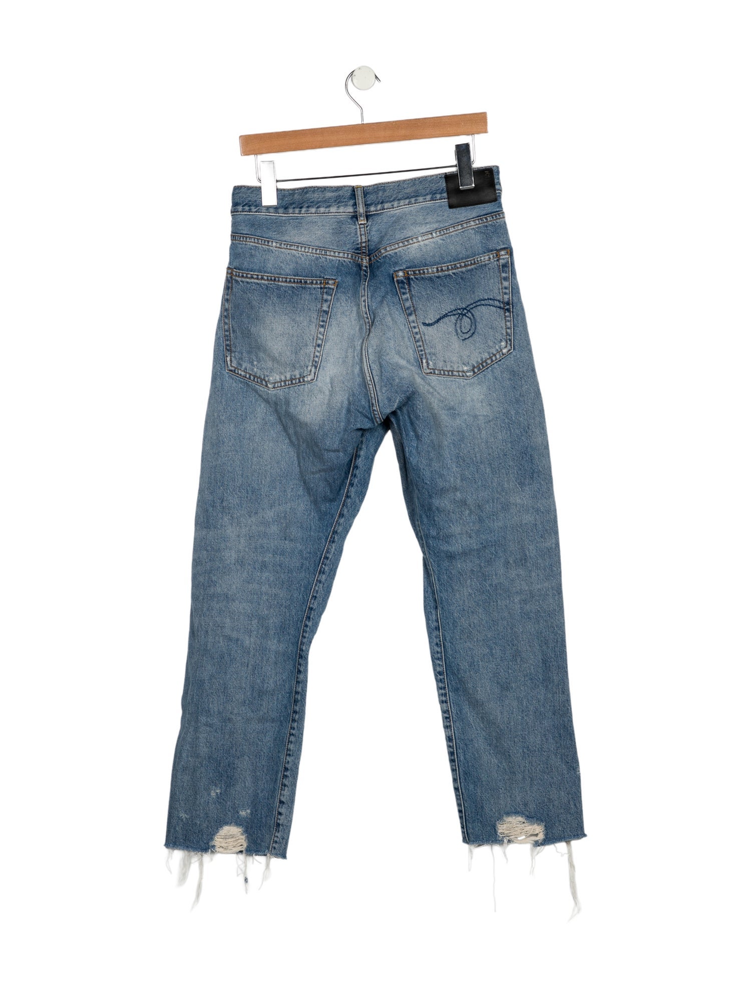 R13 High-Rise Straight Leg Jeans