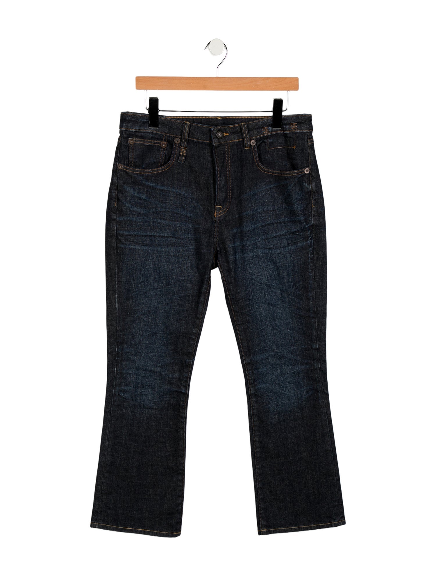 R13 Mid-Rise Straight Leg Jeans