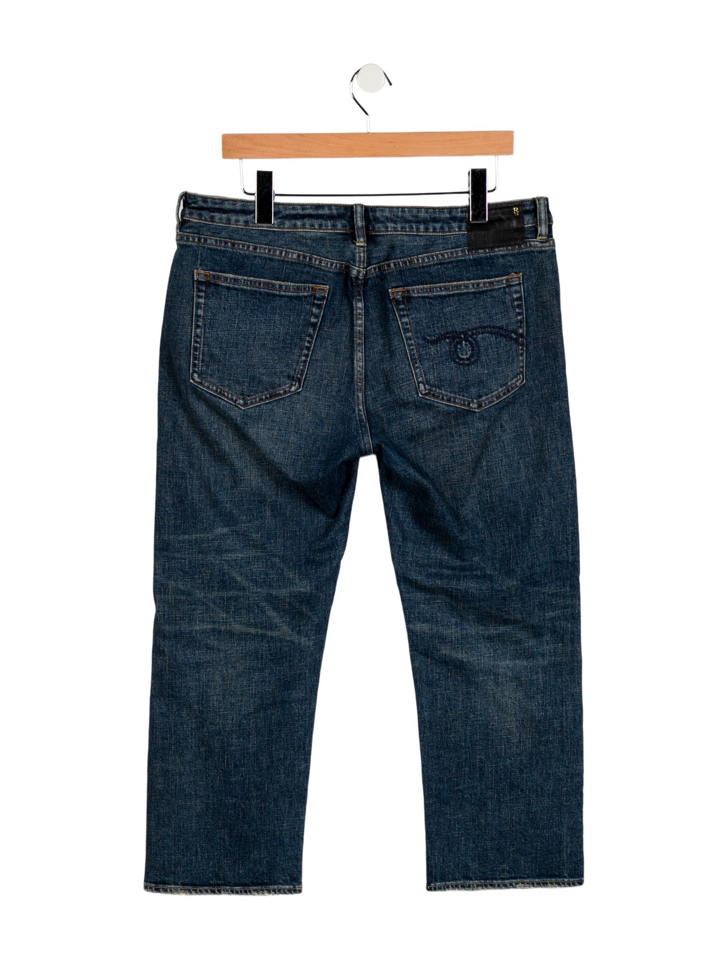 R13 Mid-Rise Straight Leg Jeans