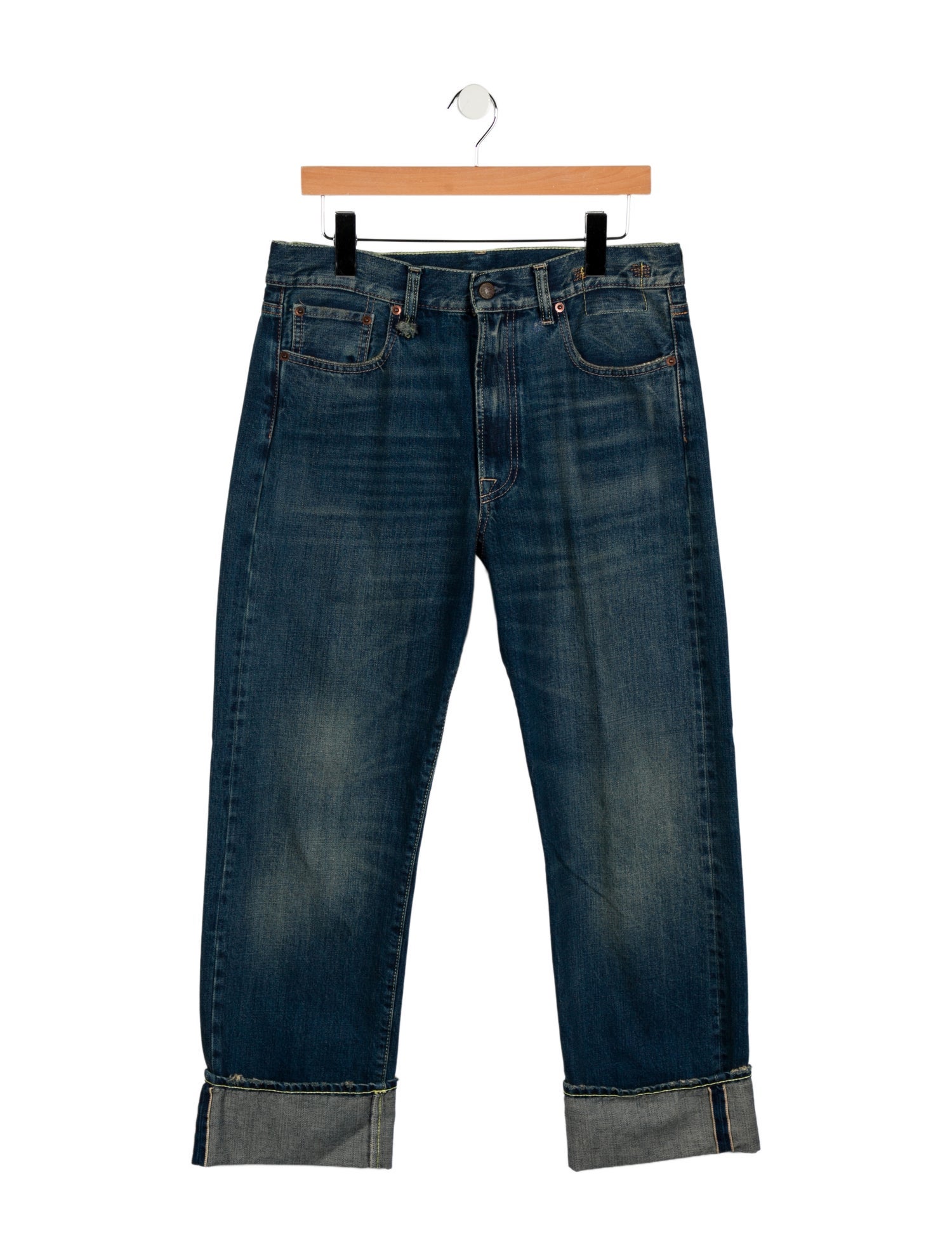R13 High-Rise Straight Leg Jeans