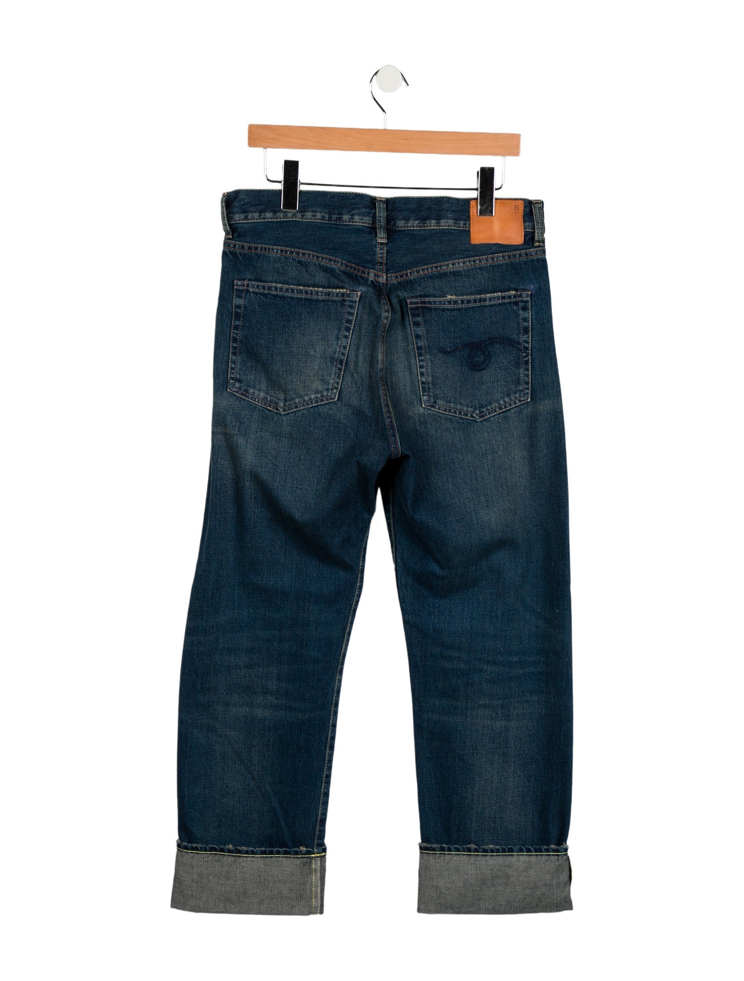 R13 High-Rise Straight Leg Jeans