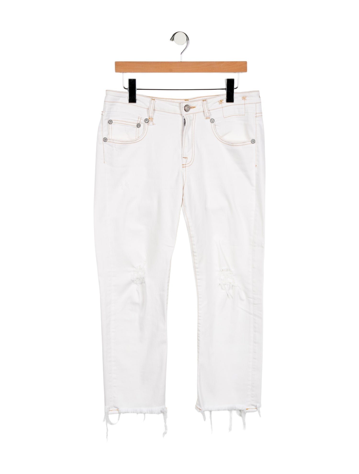 R13 Mid-Rise Straight Leg Jeans