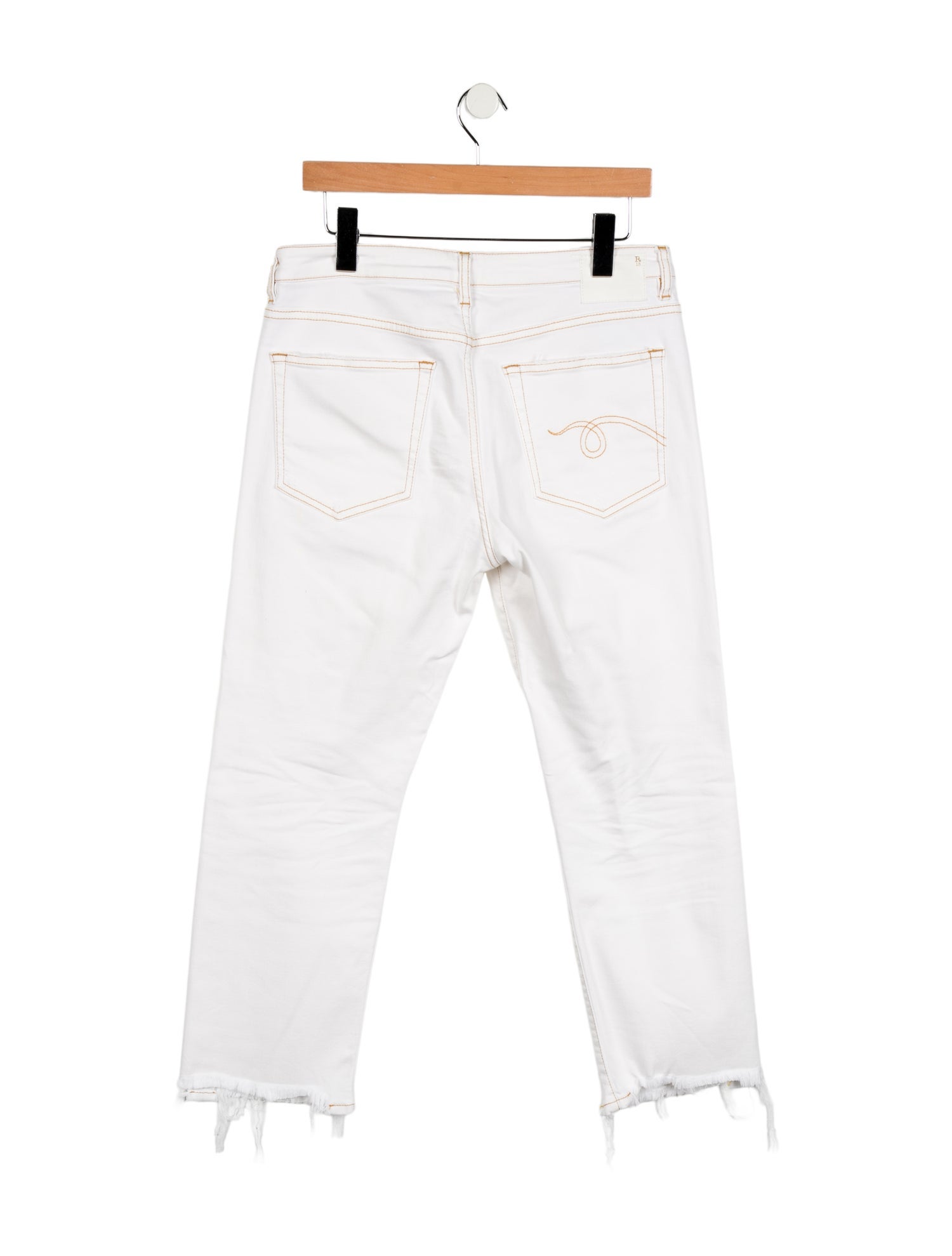 R13 Mid-Rise Straight Leg Jeans