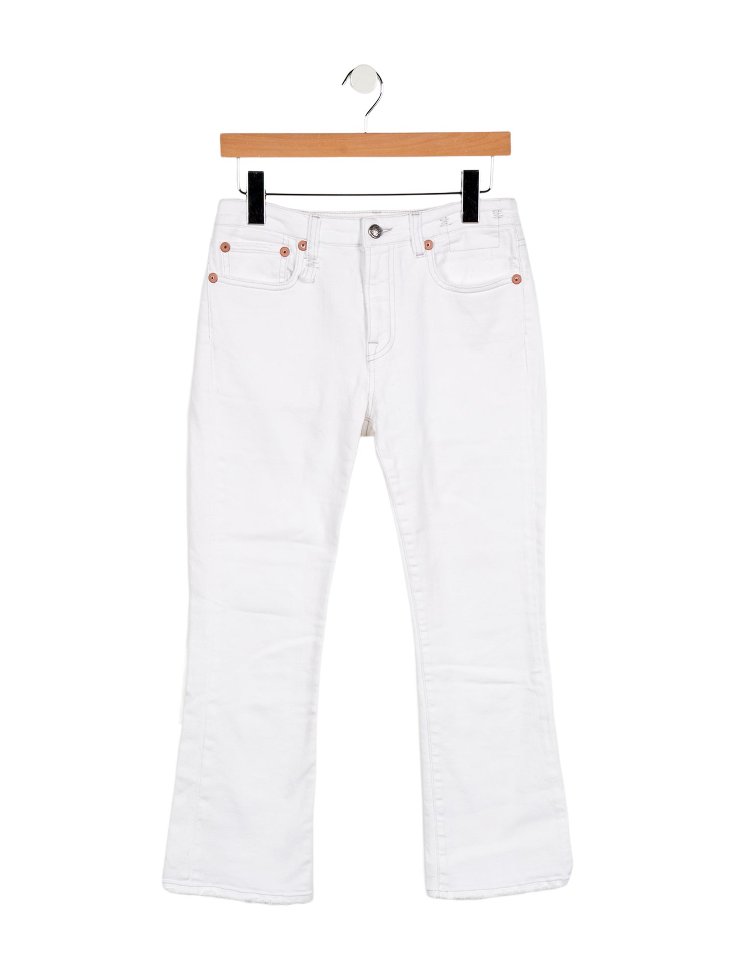 R13 Mid-Rise Straight Leg Jeans