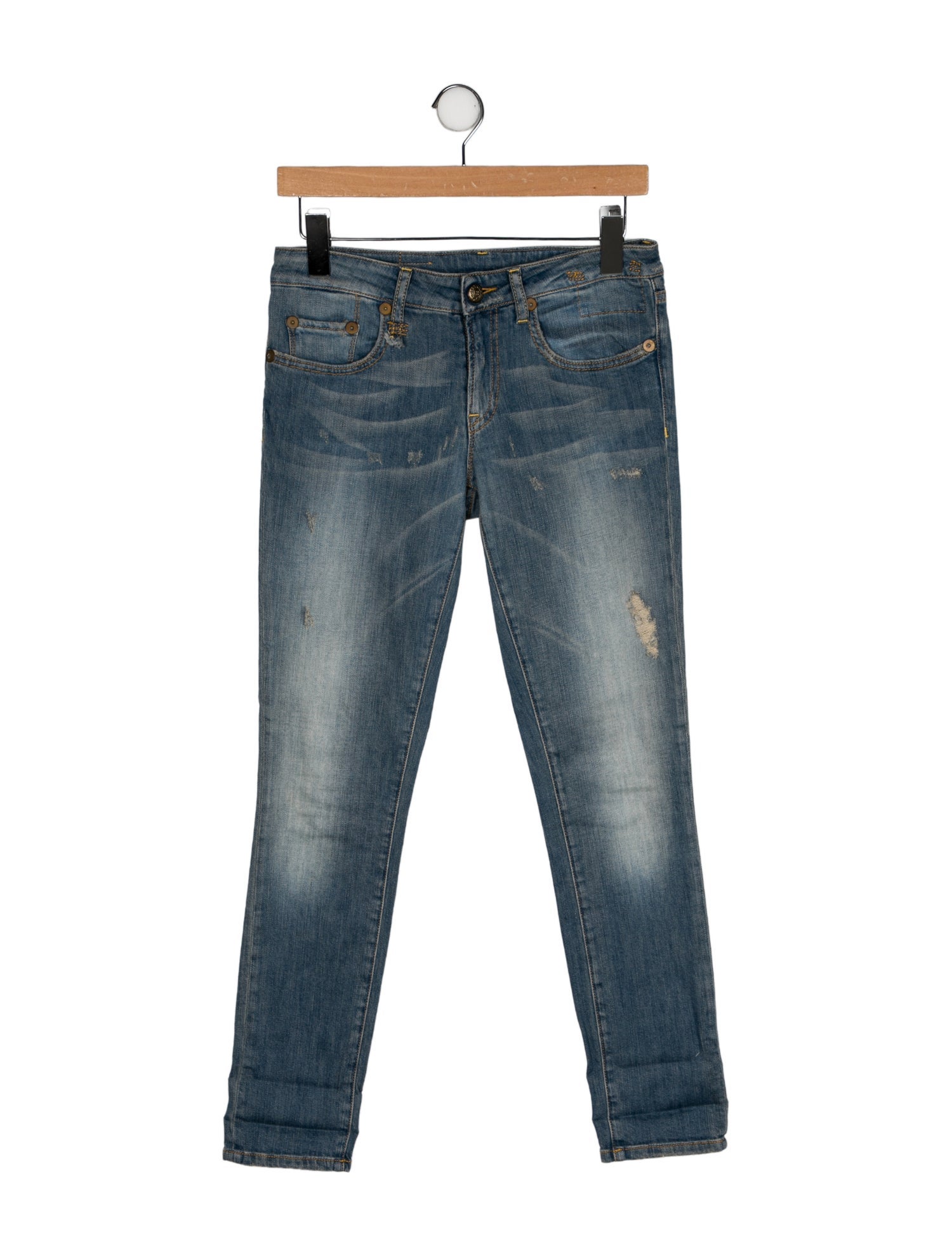 R13 Mid-Rise Skinny Leg Jeans