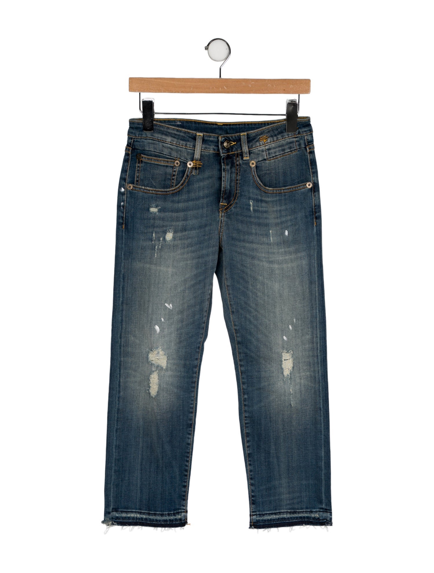 R13 Mid-Rise Straight Leg Jeans