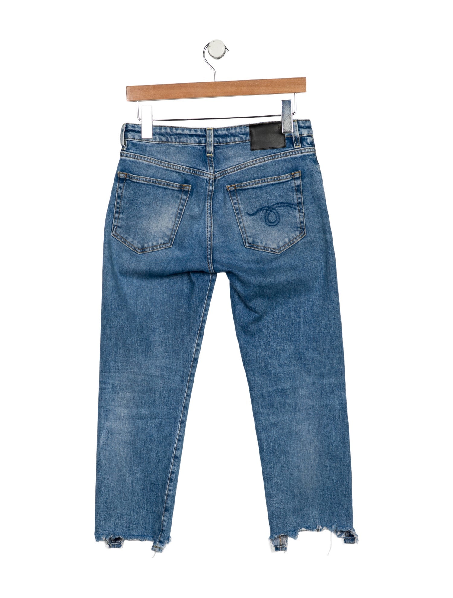 R13 Mid-Rise Straight Leg Jeans