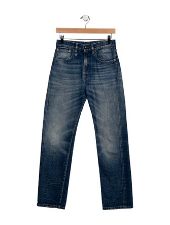 R13 Mid-Rise Straight Leg Jeans