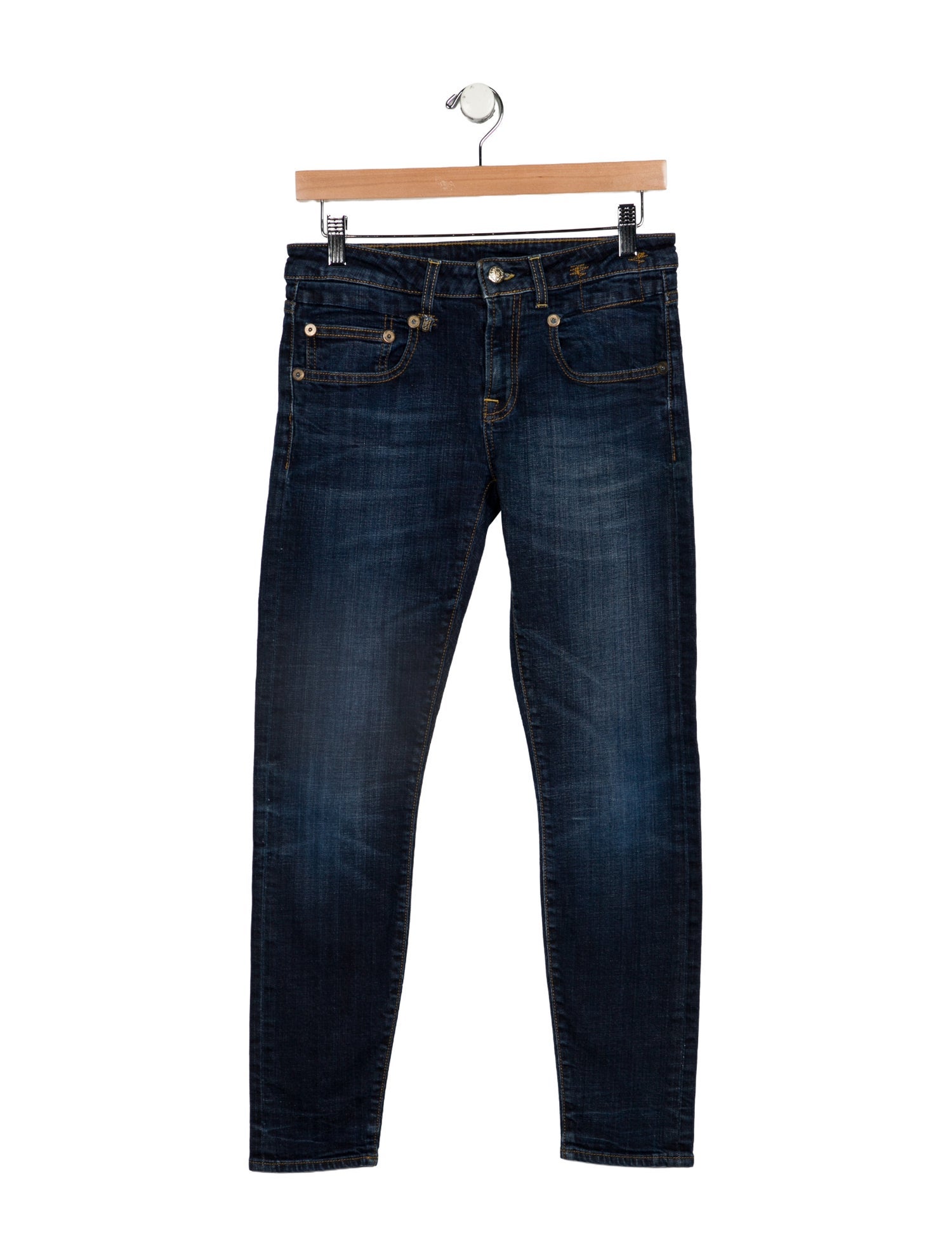 R13 Mid-Rise Skinny Leg Jeans