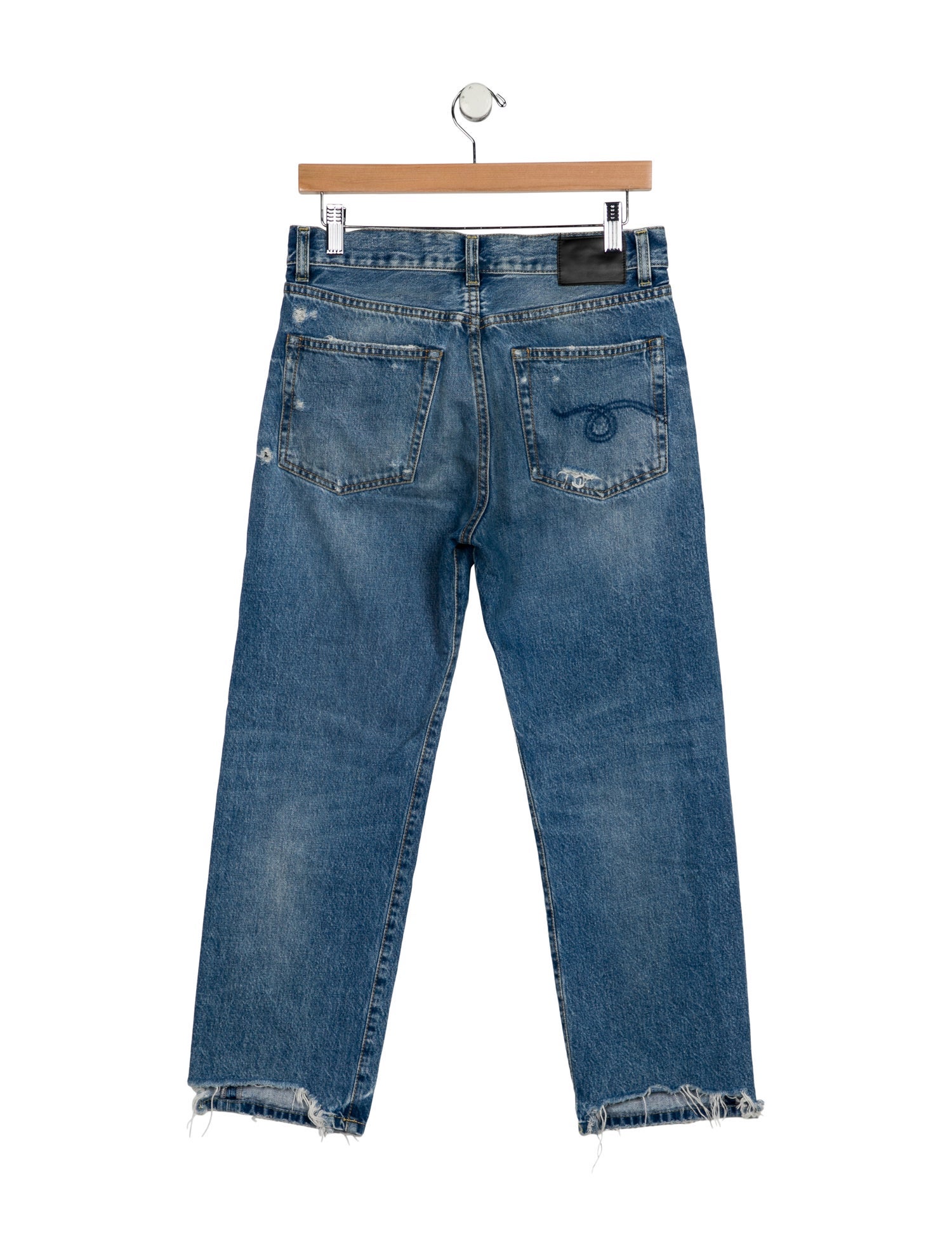 R13 High-Rise Straight Leg Jeans