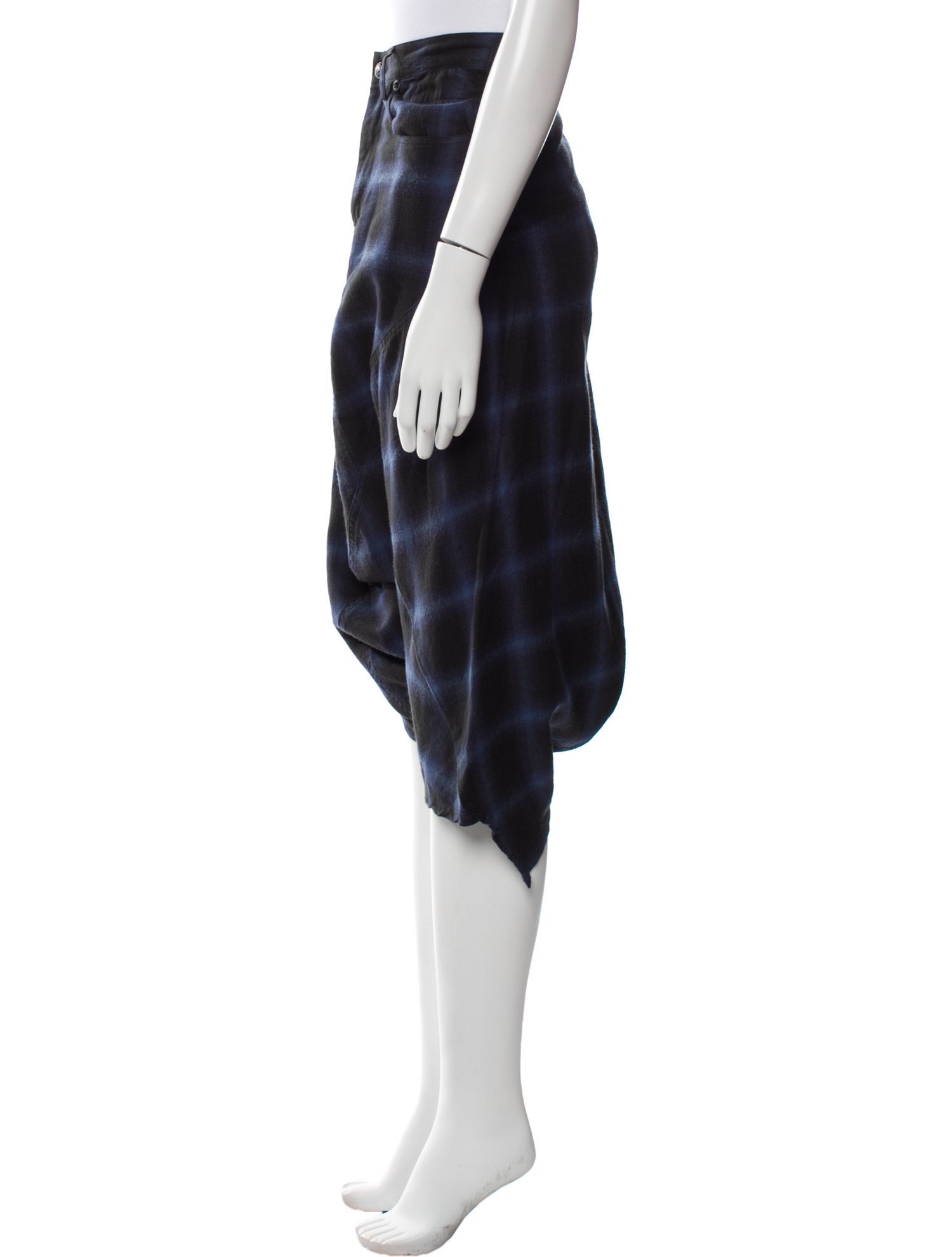 R13 Plaid Print Straight Leg Pants