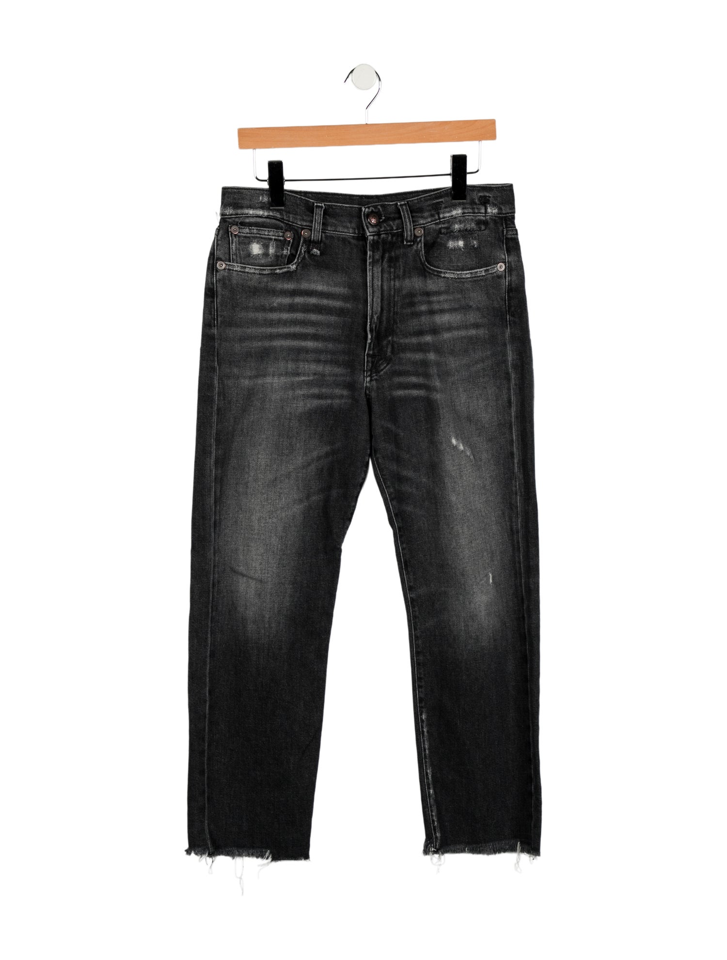 R13 High-Rise Straight Leg Jeans