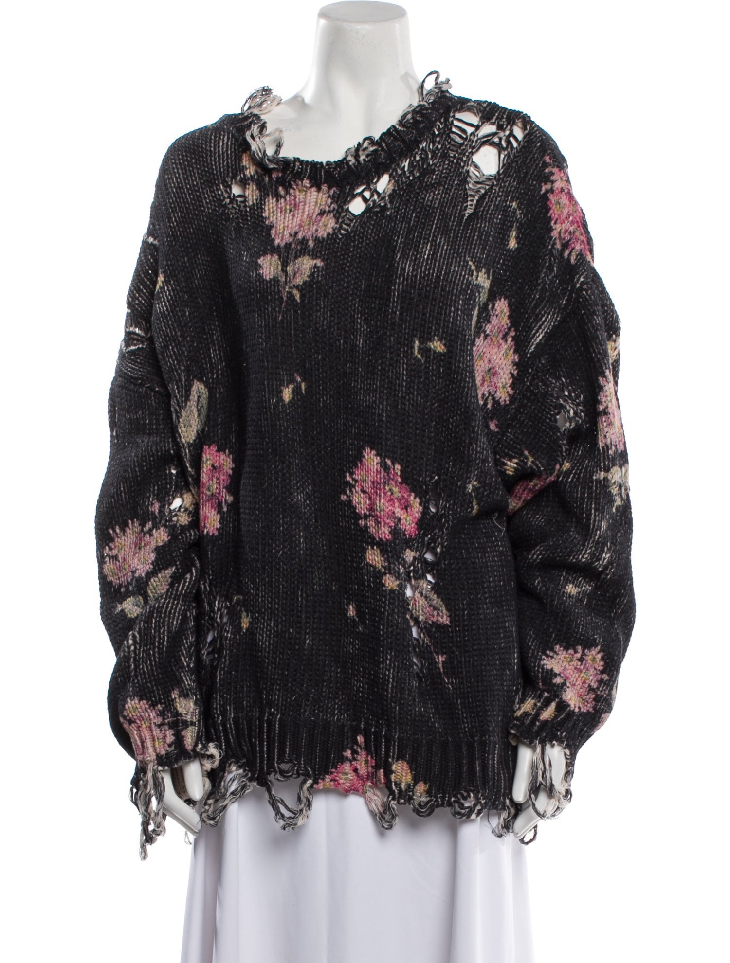 R13 Floral Print Scoop Neck Blouse