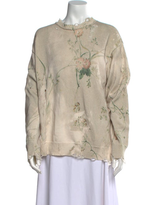 R13 Printed Crew Neck Sweater