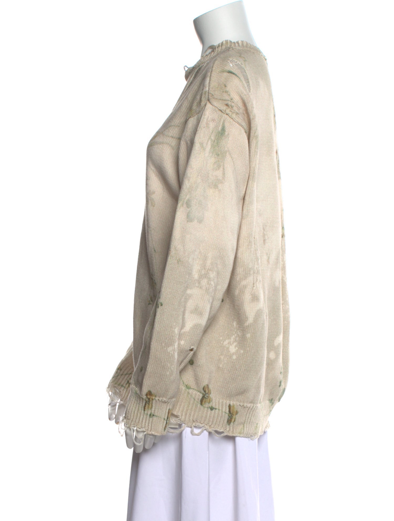 R13 Printed Crew Neck Sweater