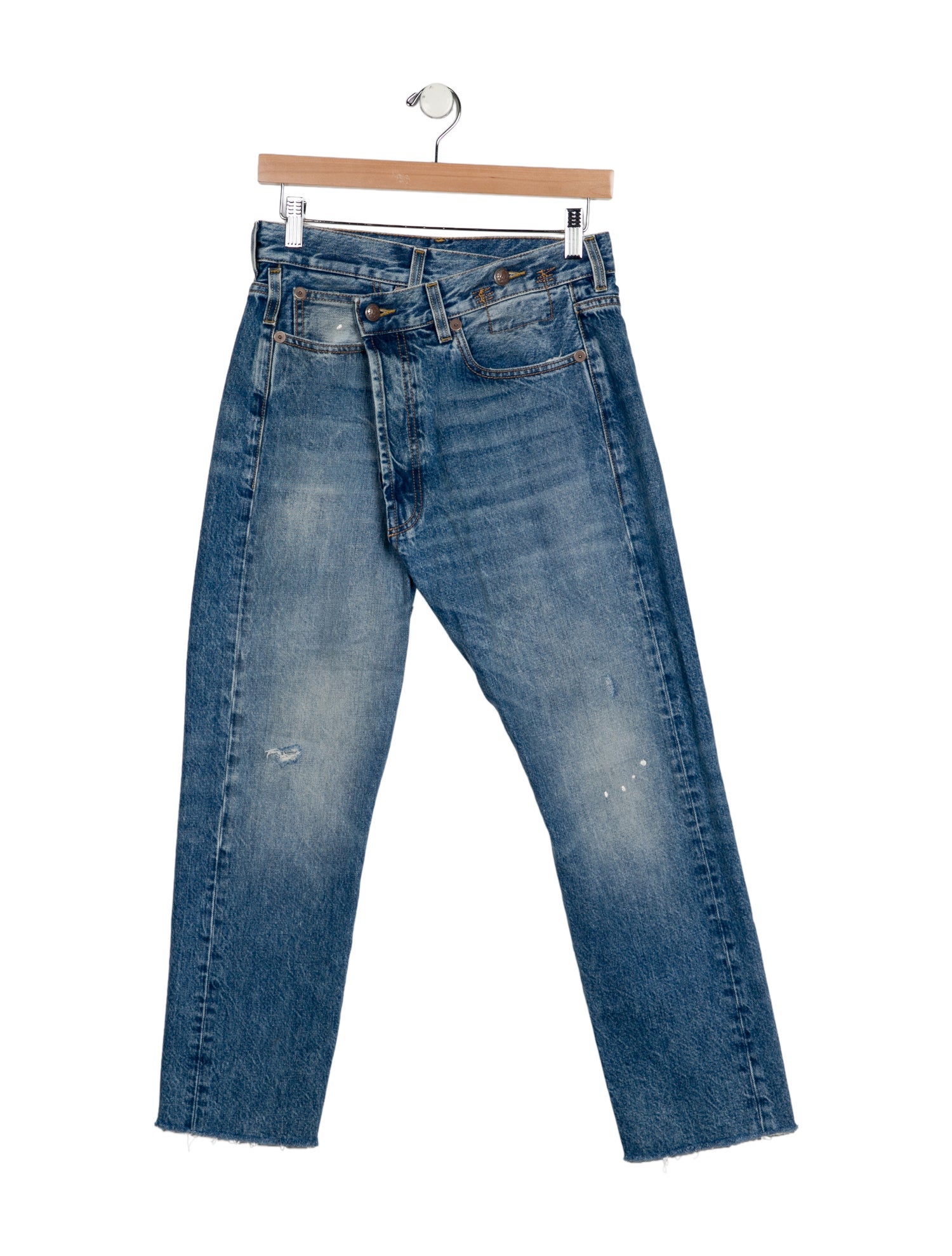 R13 High-Rise Straight Leg Jeans