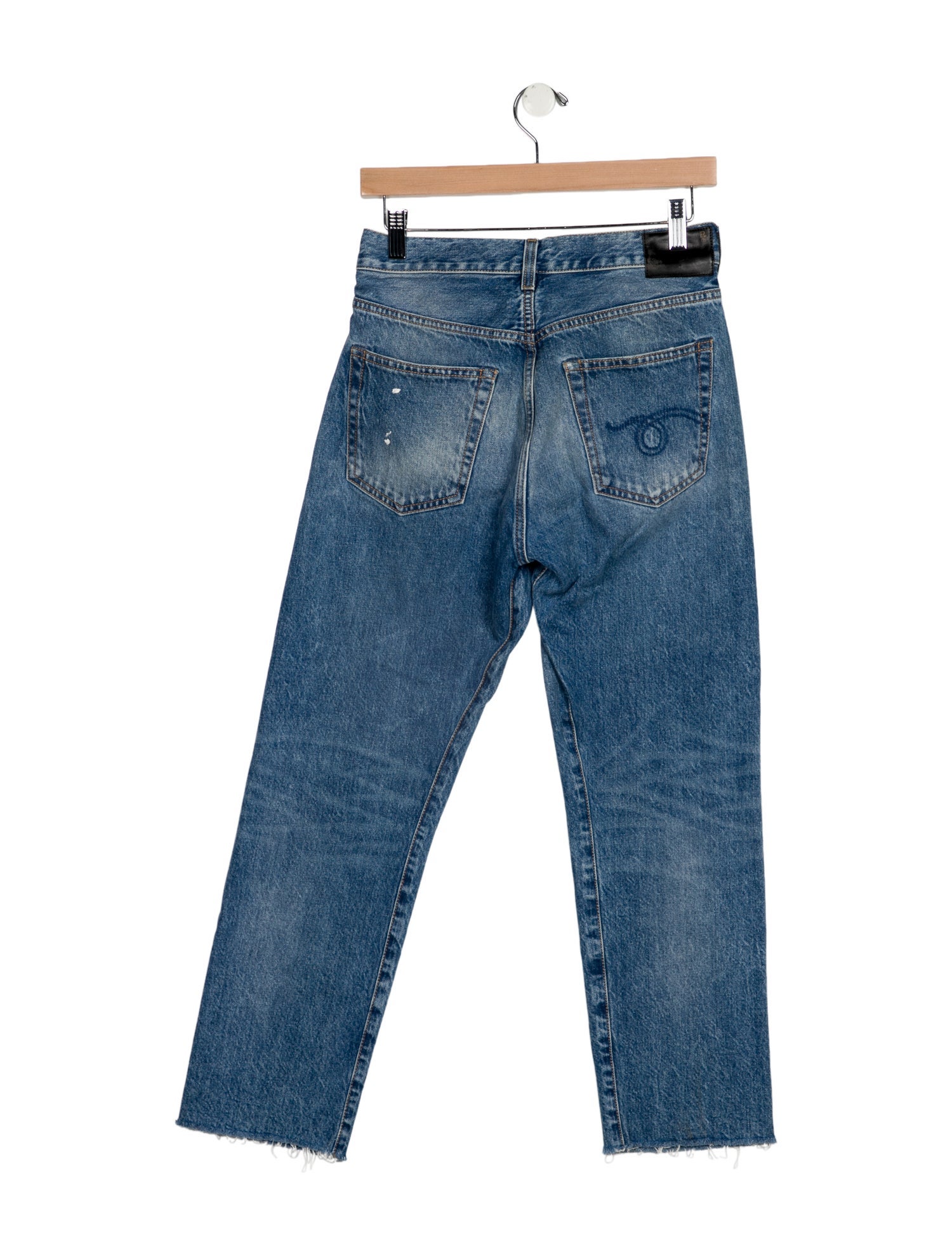 R13 High-Rise Straight Leg Jeans